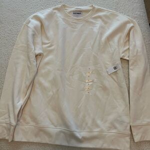Old Navy,  (unisex) L, beige crewneck sweatshirt